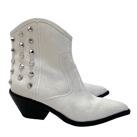 MARC FISHER BAILEY STUDDED LEATHER BOOTIES - Picture 1 of 10